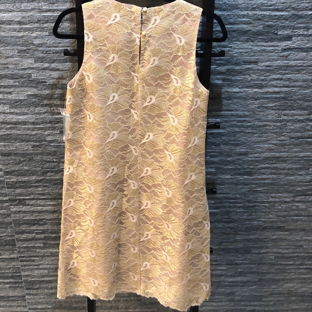 Ann Taylor Gold Lace Dress - Picture 4 of 8